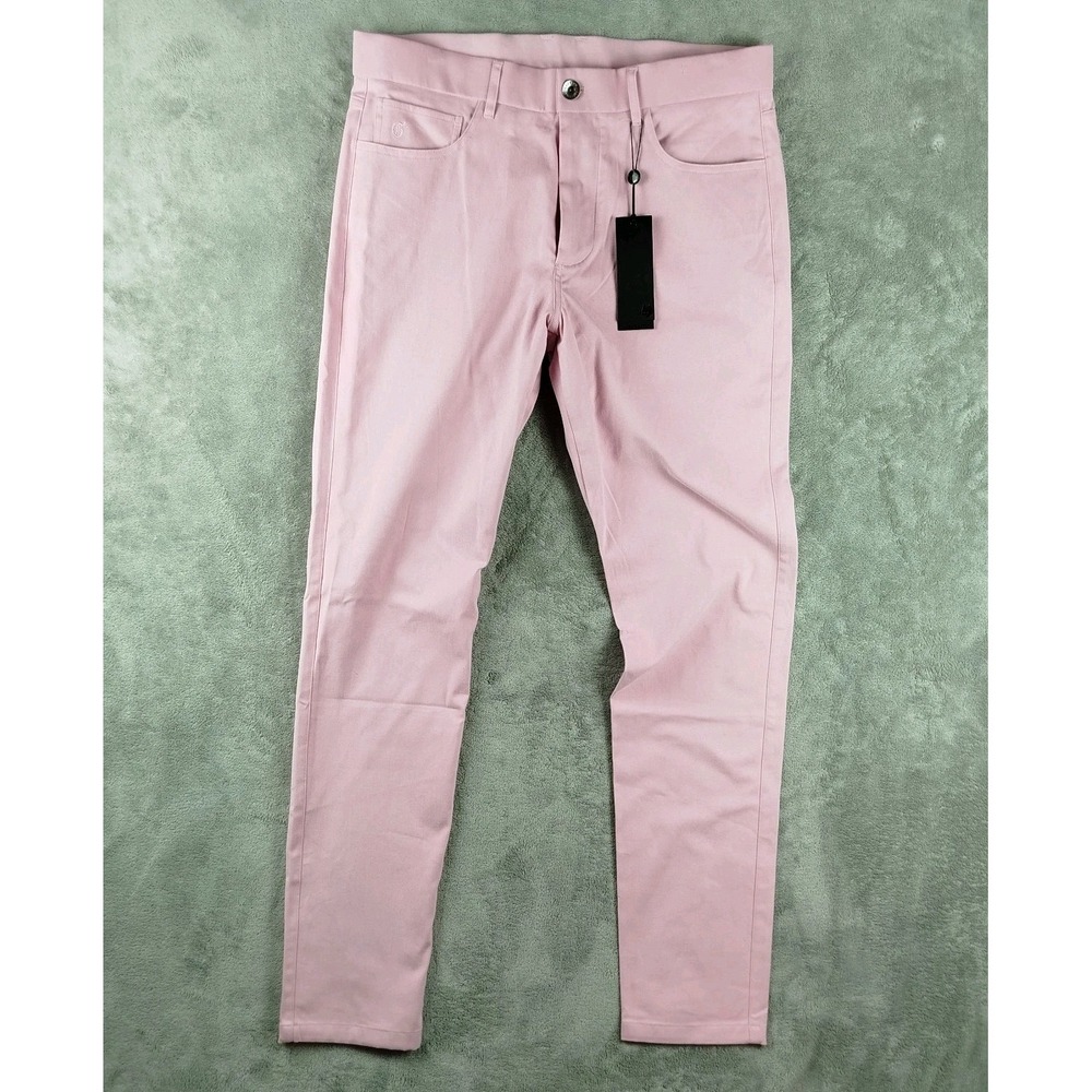Greyson Pants Mens 33x32 Quartz Pink Armonk 5 Pocket Trouser Chino Golf $195 NWT - Picture 2 of 16
